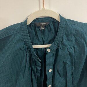 Banana Republic Blue Teal Cinched Short Sleeve Top